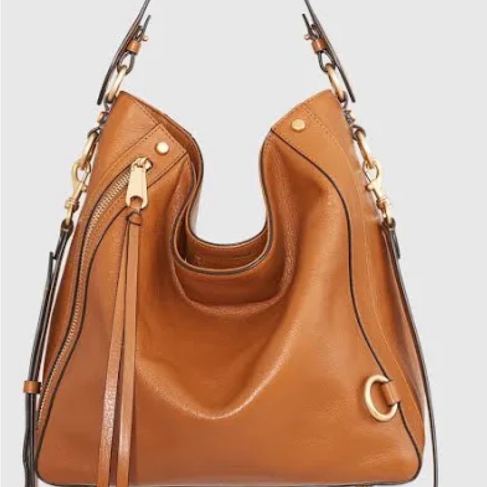 Rebecca Minkoff Tan Mab Leather Hobo Bag